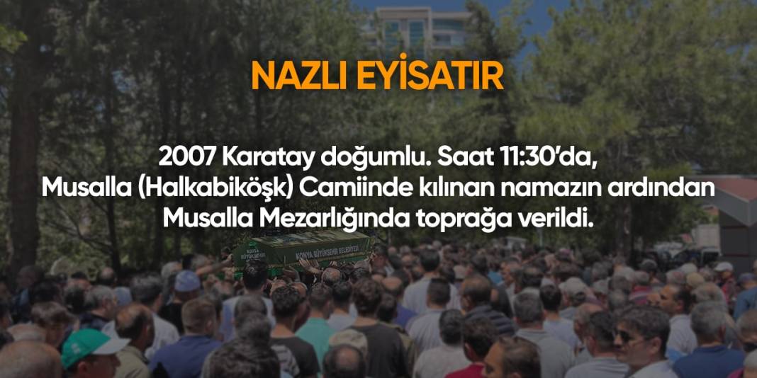 Konya'da bugün vefat edenler | 28 Kasım 2024 8